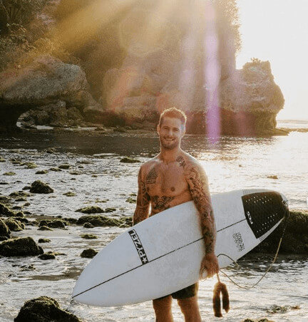 Michael Perdacher Loves Surfing